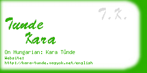 tunde kara business card